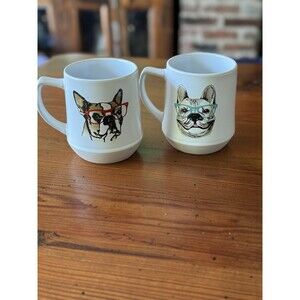 Boston Terrier & French Bulldog Mug Set By Spectrum Design 16 ounces